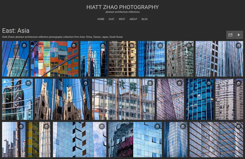 Photography Website - Abstract architecture reflection shop