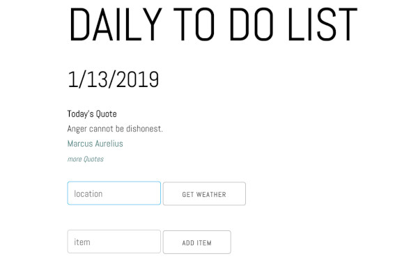 todo list app